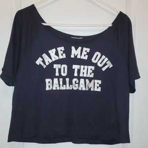 Victoria's Secret Pink NY Yankees Crop Top Tee